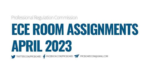 Room Assignments for April 2023 Electronics Engineering ECE.